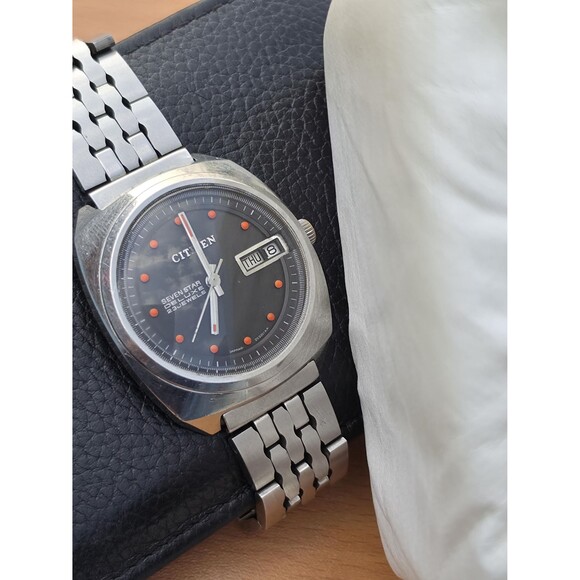 Vintage Citizen Seven Star Deluxe Automatic Watch 23 Jewels Day Date JDM 70s main image 13